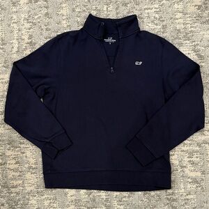 Vineyard Vines Men's Deep Blue Zip-Up Sweater